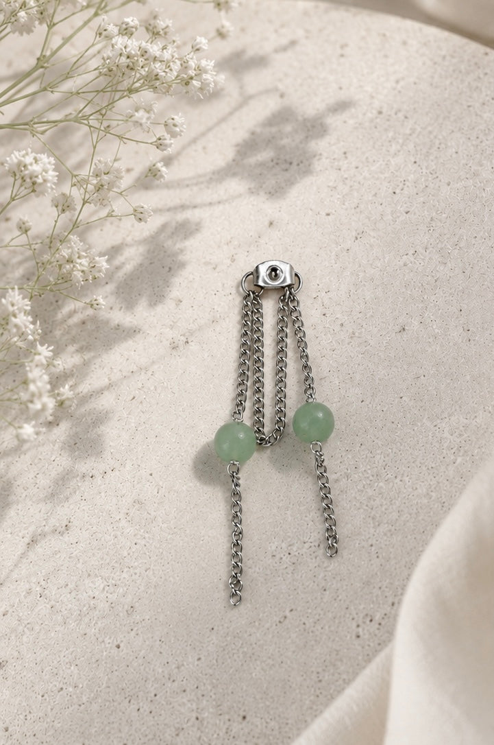 Boucles d’oreilles personnalisables en pierres naturelles - Modèle ALICE