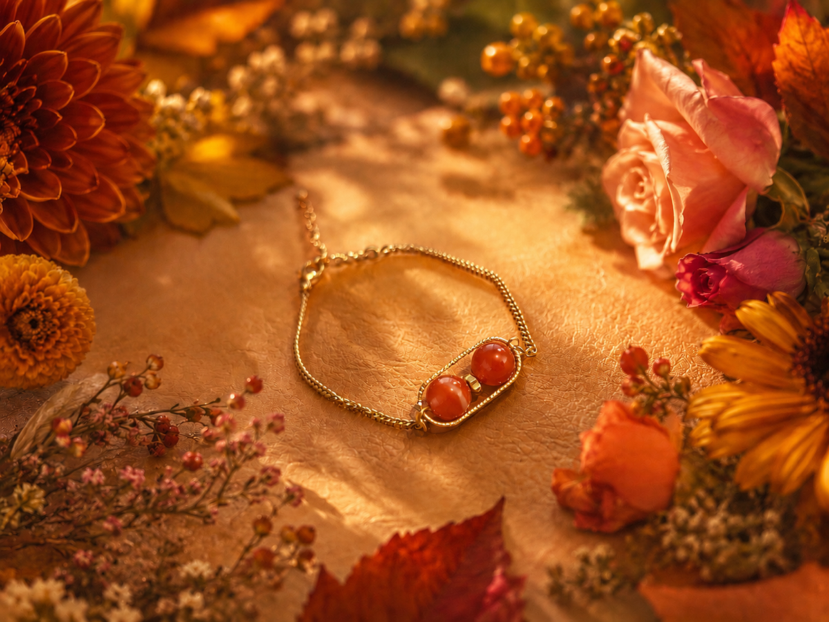 Bracelet Pierres naturelles & Chaine délicate  — Modèle ÉLODIE