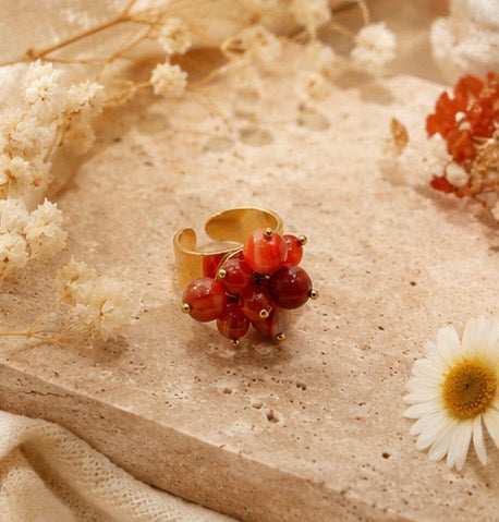 Bague personnalisable en pierres naturelles - Modèle LA JEANINE