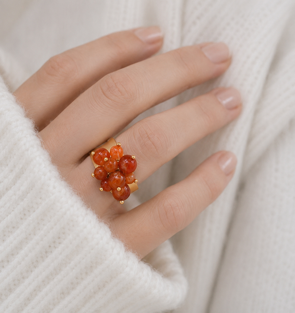 Bague personnalisable en pierres naturelles - Modèle LA JEANINE