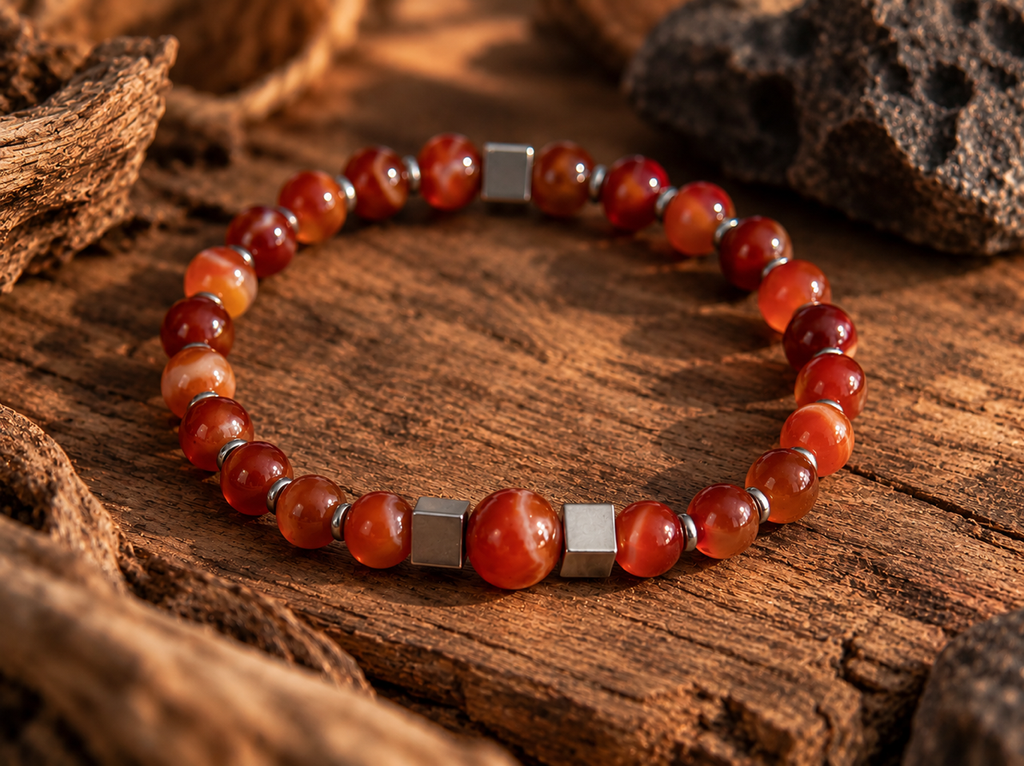 Bracelet homme Pierres naturelles –  Modèle Manoé