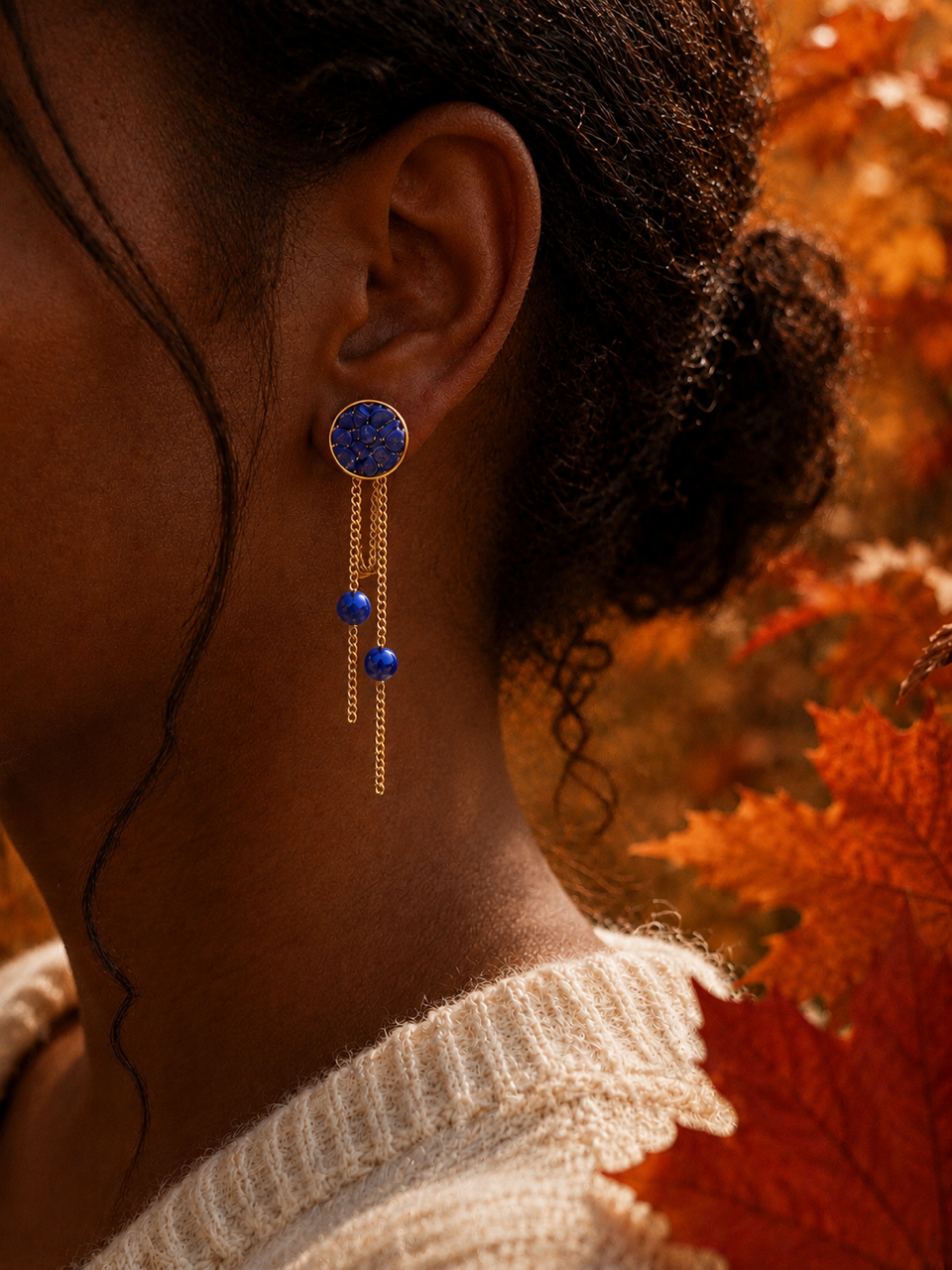 Boucles d’oreilles personnalisables en pierres naturelles - Modèle ALICE