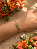 Bracelet Pierres naturelles & Chaine délicate  — Modèle ÉLODIE