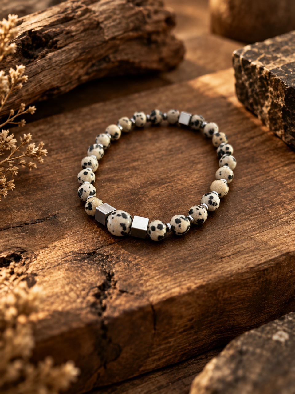 Bracelet homme Pierres naturelles –  Modèle Manoé