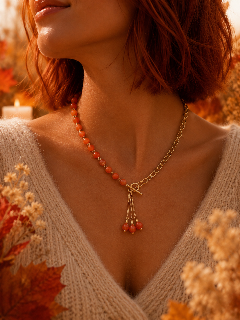 Collier personnalisable en pierres naturelles et interchangeable - Modèle BELLA