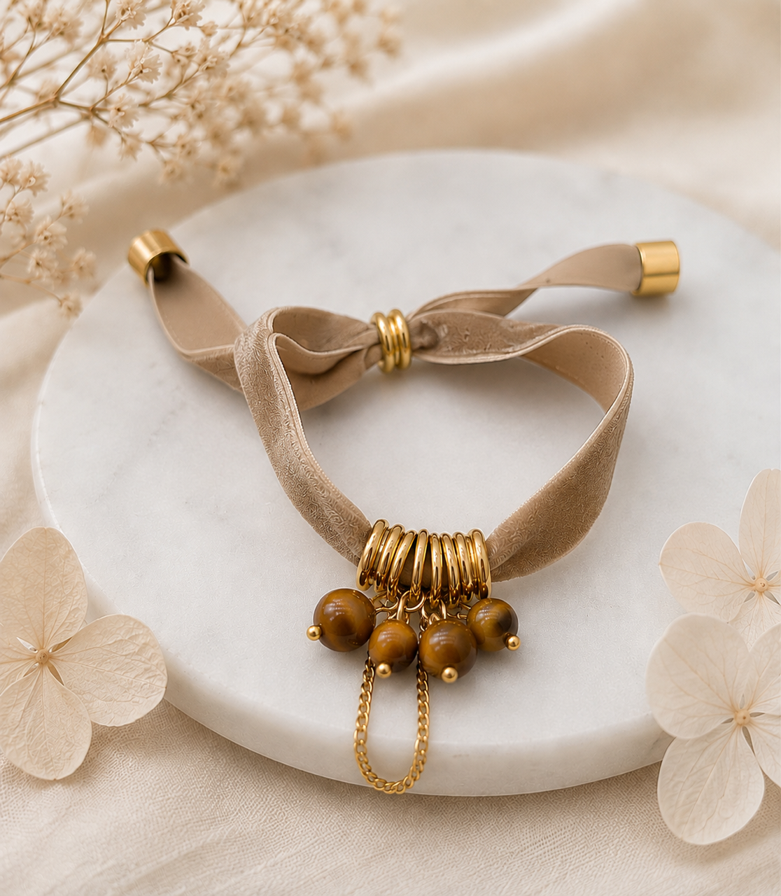Bracelet personnalisable en pierres naturelles - Modèle LILY