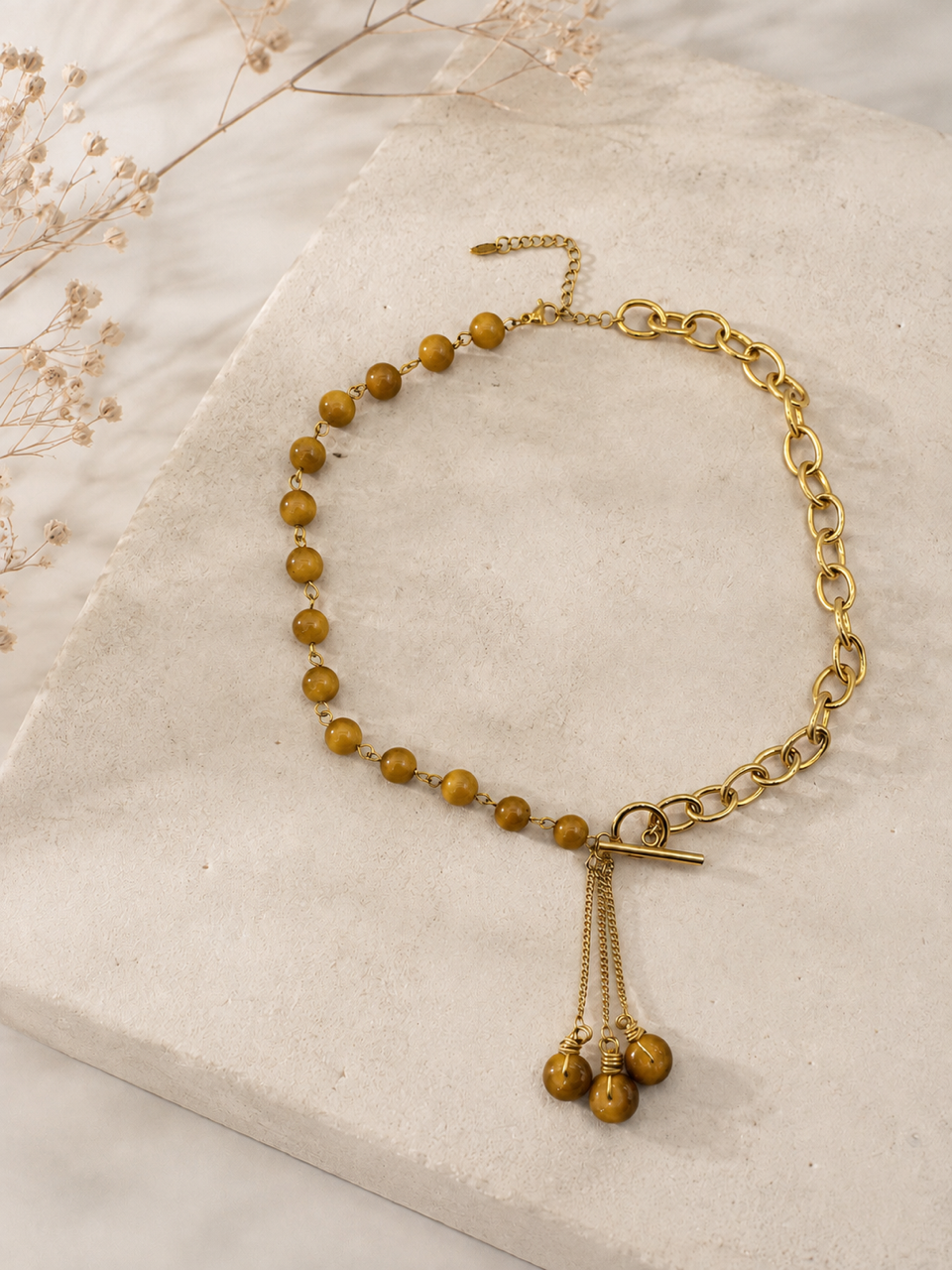Collier personnalisable en pierres naturelles et interchangeable - Modèle BELLA